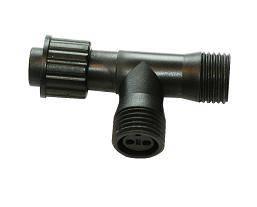 T connector zwart 010-004 (2 stuks)