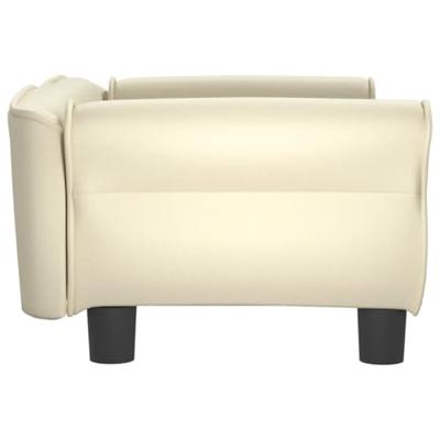 VidaXL Hondenmand 70x45x30 cm kunstleer crèmekleurig