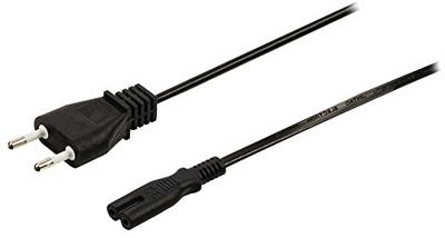 Nedis CEGL11040BK30 Stroomkabel Euro Male Iec-320-c7 Recht Recht Vernikkeld 3.00 M Plat Pvc Zwart Label