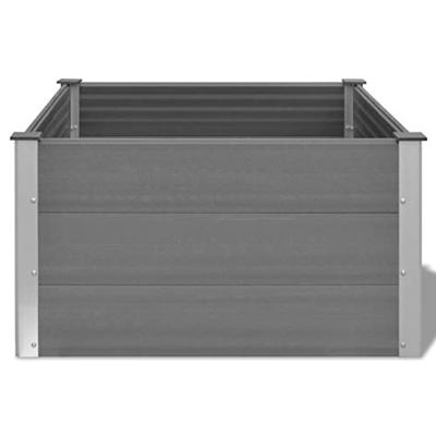 Plantenbak verhoogd 100x100x54 cm HKC grijs - thumbnail