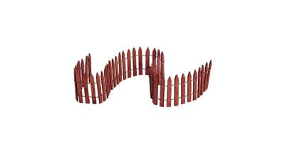 Lemax wired wooden fence kerstdorp accessoire 2008