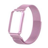 Milanese loop bandje met case - Lila - Xiaomi Smart Band 7 Pro - thumbnail