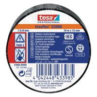 tesa 53988-00000-00 Isolatietape tesa Professional Zwart (l x b) 10 m x 15 mm 1 stuk(s) - thumbnail