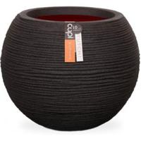 Capi bloempot nature rib bolvormig 62x48 cm zwart kblr271 - thumbnail