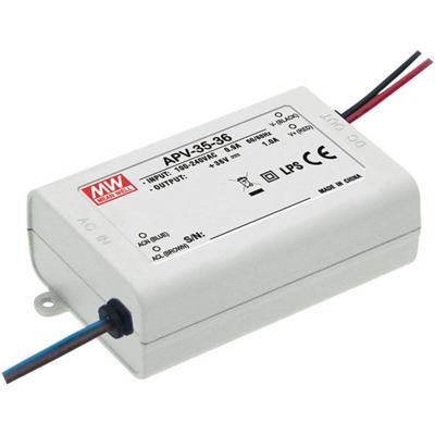 MEAN WELL APV-35-12 LED-transformator Constante spanning 36 W 0 - 3.0 A 12 V/DC Niet dimbaar, Overbelastingsbescherming 1 stuk(s) MEAN WELL APV-35-12 LED-transformator Constante spanning 36 W 0 - 3.0 A 12 V/DC Niet dimbaar, Overbelastingsbescherming 1 stuk(s)