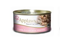 APPLAWS Tuna fillet with prawn in broth - nat kattenvoer - 70g - thumbnail