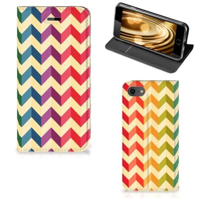 iPhone 7 | 8 | SE (2020) | SE (2022) | Hoesje met Magneet | Zigzag Multi Color iPhone 7 | 8 | SE (2020) | SE (2022) | Hoesje met Magneet | Zigzag Multi Color