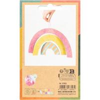 Set van 5 BIO RAINBOW M sierspeldjes FOLIA meerkleurig - thumbnail