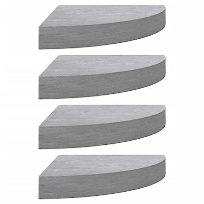 VidaXL Hoekwandschappen 4 st 25x25x3,8 cm mdf betongrijs