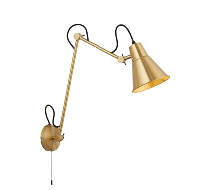 Searchlight Uitklapbare wandlampSwing Arm goud - 7403PB