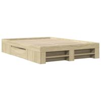 Bedframe zonder matras hout sonoma eikenkleurig 150x200 cm - thumbnail