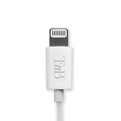 Tnb ESCURVWH Lightning-hoofdtelefoon, gebogen, wit
