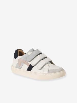 Baskets met klittenband van leer voor kinderen ecru Baskets met klittenband van leer voor kinderen ecru