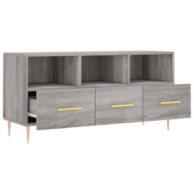 Tv-meubel 102x36x50 cm bewerkt hout grijs sonoma eikenkleurig