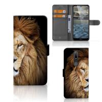 Nokia 2.4 | Telefoonhoesje | Met pasjeshouder | Leeuw - thumbnail