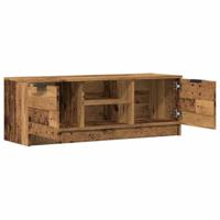 Tv-meubel 102x35x36,5 cm bewerkt hout oud houtkleurig - thumbnail