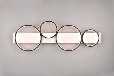 Trio Leuchten Plafondlamp Medera 4 lichts L 100 cm wit zwart