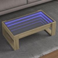 Salontafel met Infinity LED 90x53x30 cm sonoma eikenkleurig - thumbnail
