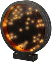 Lumineo micro LED cirkel frame zwart 25 x 4 x 28cm - thumbnail