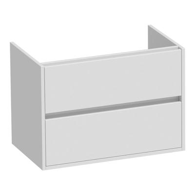 Brauer Adore - Onderkast - 80 cm - met 2 Softclose Lades Greeploos en 1 Sifon Uitsparing - Hoogglans Wit