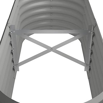 Plantenbak 114x40x36 cm gepoedercoat staal grijs