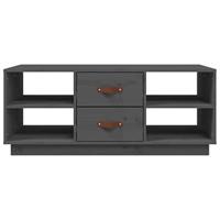 Salontafel 100x50x41 cm massief grenenhout grijs - thumbnail