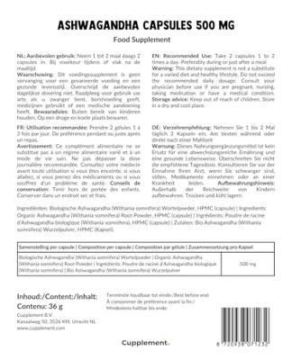 Cupplement Ashwagandha 60Capsules