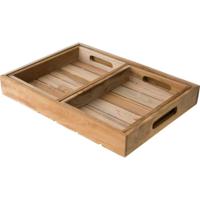 Teakhouten Dienbladen Set 3 Stuks - thumbnail