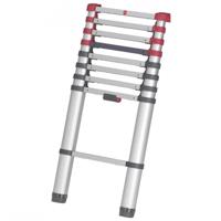 Hailo T80 Aluminium Telescoopladder 13 Treden + Stabilisatiebalk 111-380 cm - thumbnail