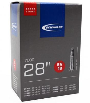 Schwalbe binnenband sv18 extra light 28" / 28/47-622/635 40mm ventiel