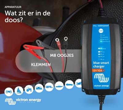 VICTRON Blauwe slimme oplader IP65 - 12V - 10A met DC-connector - thumbnail