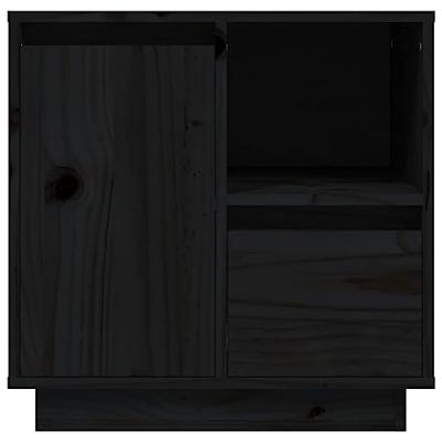 Nachtkastjes 2 st 50x34x50 cm massief grenenhout zwart