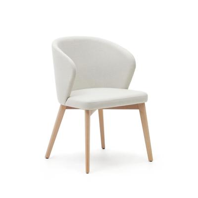 Kave Home Eetkamerstoel 'Darice' Naturel onderstel, kleur Beige Kave Home Eetkamerstoel 'Darice' Naturel onderstel, kleur Beige