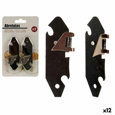 Blikopener Zwart Zilverkleurig 1 x 15 x 9 cm 9 x 15 x 1,5 cm (12 Stuks)