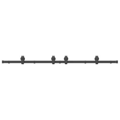 VidaXL Doos met onderdelen voor schuifdeur 183 cm staal zwart VidaXL Doos met onderdelen voor schuifdeur 183 cm staal zwart