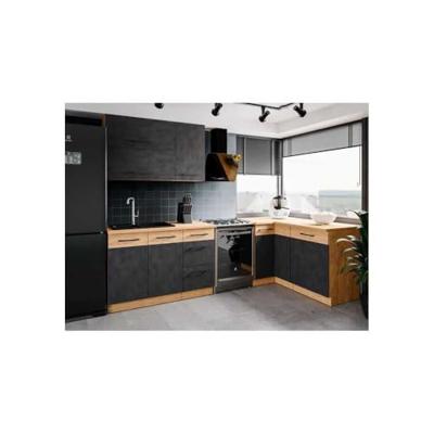 ROCK onderbouwmeubel - Melamine met lancelot eiken en matera grijs decor - 1 deur - L80 x H82 cm