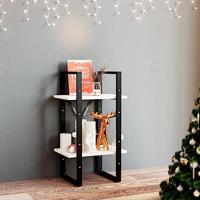 VidaXL Boekenkast met 2 schappen 40x30x70 cm massief grenenhout wit - thumbnail