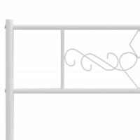 Bedframe met hoofd- en voeteneinde metaal wit 90x200 cm - thumbnail