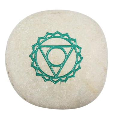 Witte Gelukssteen Keel Chakra