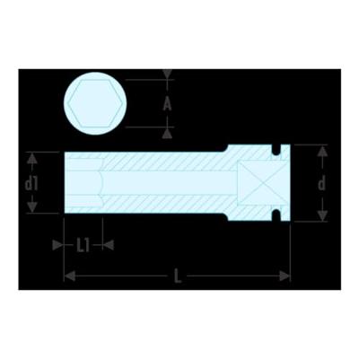 Facom lange impact doppen 1/2 23mm - NS.23LA