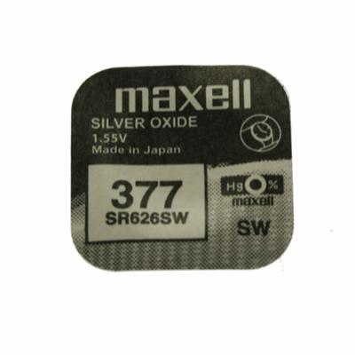 Knoopcel Maxell SR626SW 377 1,55 V Knoopcelbatterij - thumbnail