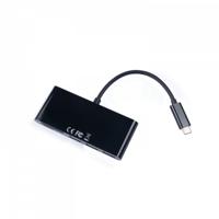 V7 V7UC3U-HUB-BLK-1E USB-C mannelijke naar 5-in-1 vrouwelijke hub Zwart - thumbnail