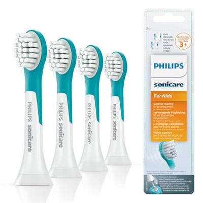 Philips Sonicare Sonicare for Kids 4+ Opzetborstel voor elektrische tandenborstel 4 stuk(s) Lichtgroen, Wit
