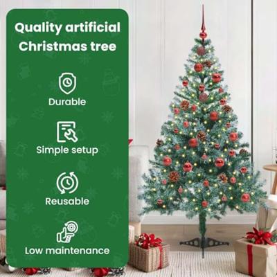 VidaXL Kunstkerstboom met 150 led groen 150 cm pvc en staal