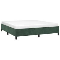 Bedframe zonder matras 180x200 cm fluweel donkergroen - thumbnail