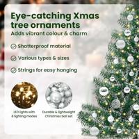 VidaXL Kunstmatige kerstboom sneeuw gevlochten met led licht 150 cm - thumbnail