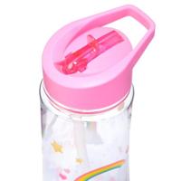 Regenboog Eenhoorn Tritan Flip Straw Waterfles 550ml - thumbnail