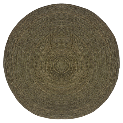 LABEL51 Vloerkleed rond Jute XL 150x150 cm legerkleurig LABEL51 Vloerkleed rond Jute XL 150x150 cm legerkleurig