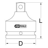 KS Tools 515.1531 5151531 Dopsleuteladapter Aandrijving 3/8 (10 mm) 32 mm 1 stuk(s) - thumbnail