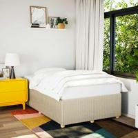 Bedframe zonder matras 120x190 cm stof crèmekleurig - thumbnail